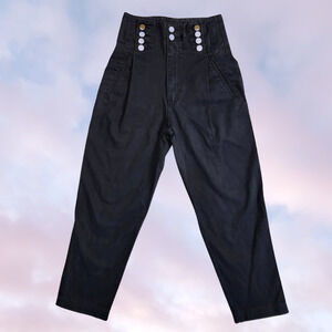 Vtg 80s Extra Blues International Black High Waisted Mom Denim Jeans Sz 1